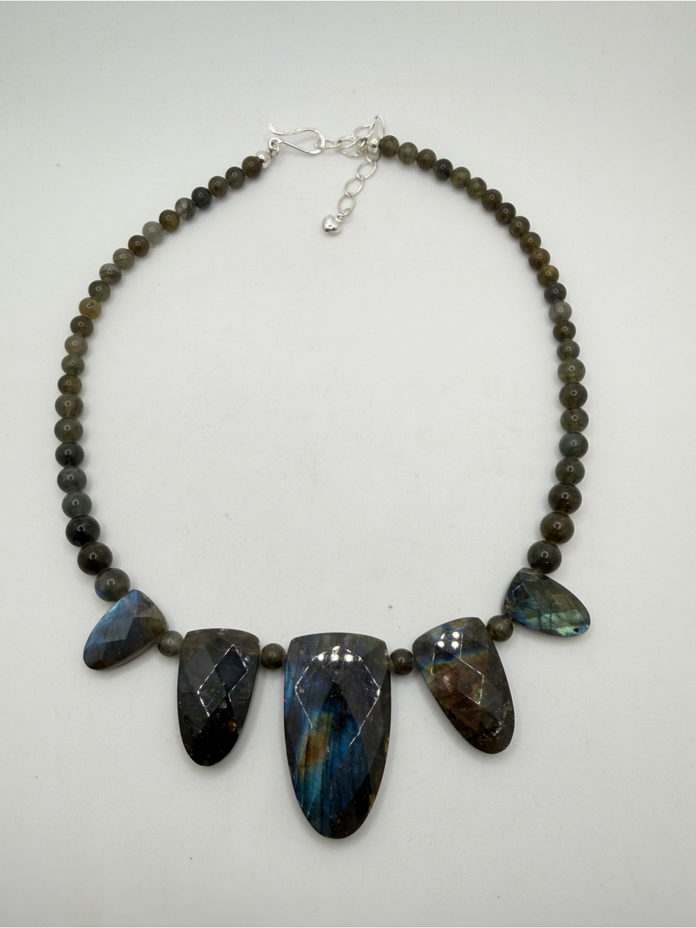 ~19.5" DTR Jay King all LABRADORITE necklace w/ 925 stamped hardware!
